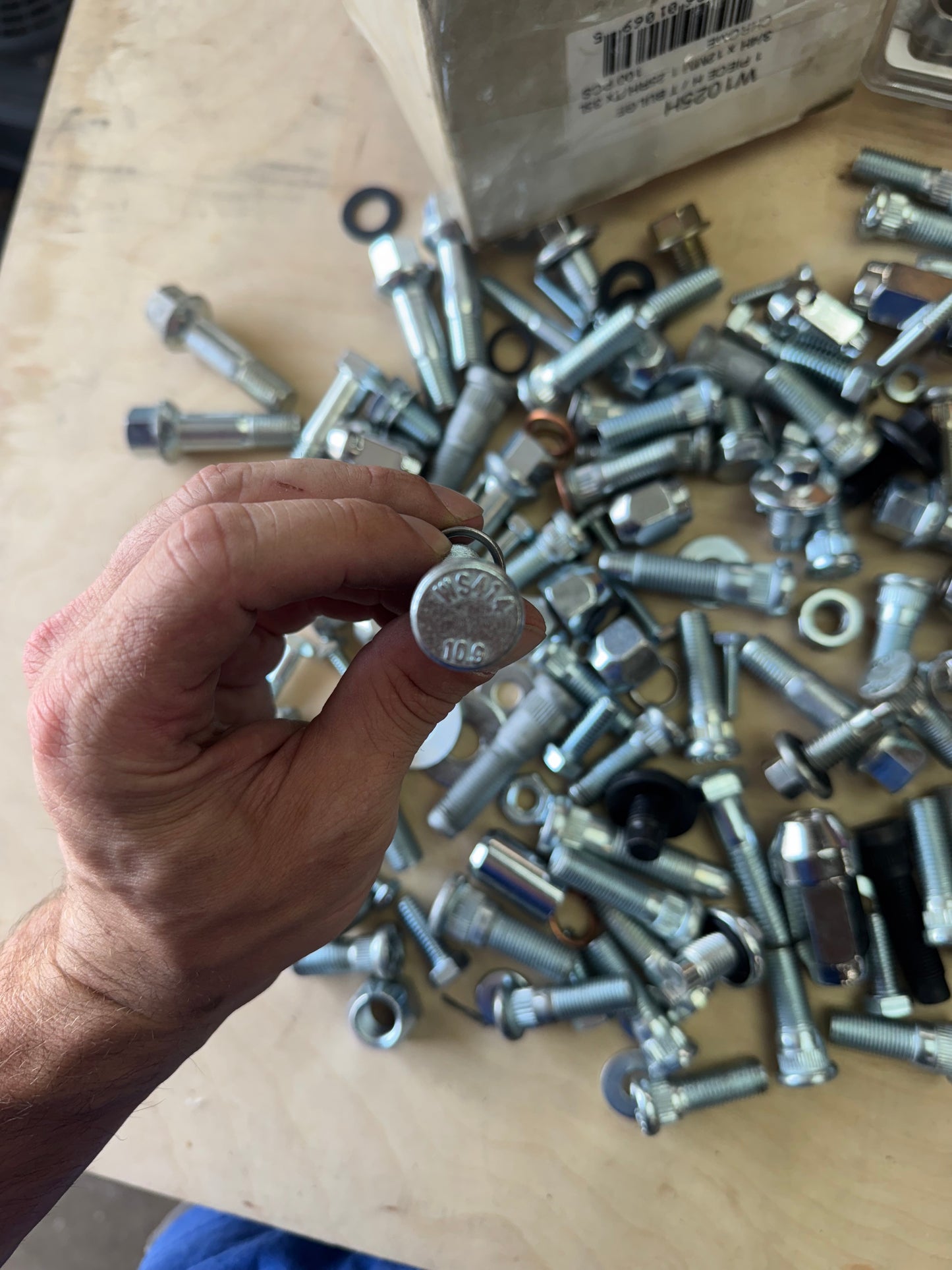 Lot of Automotive Hardware, 200+ pieces, wheel studs, lug nuts, metric