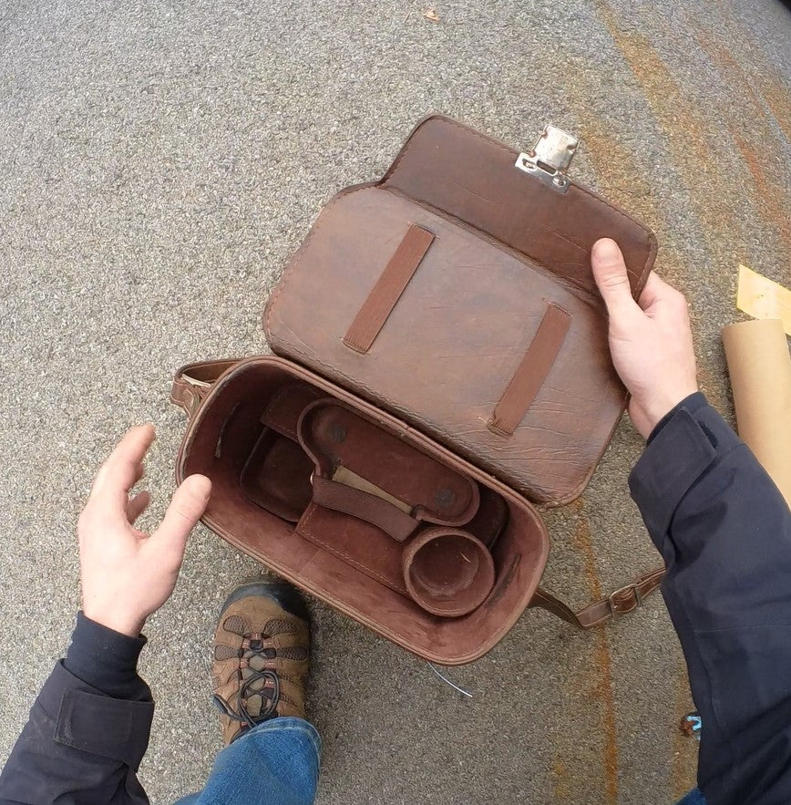 Leather Camera Bag + Canon Lense Carrier