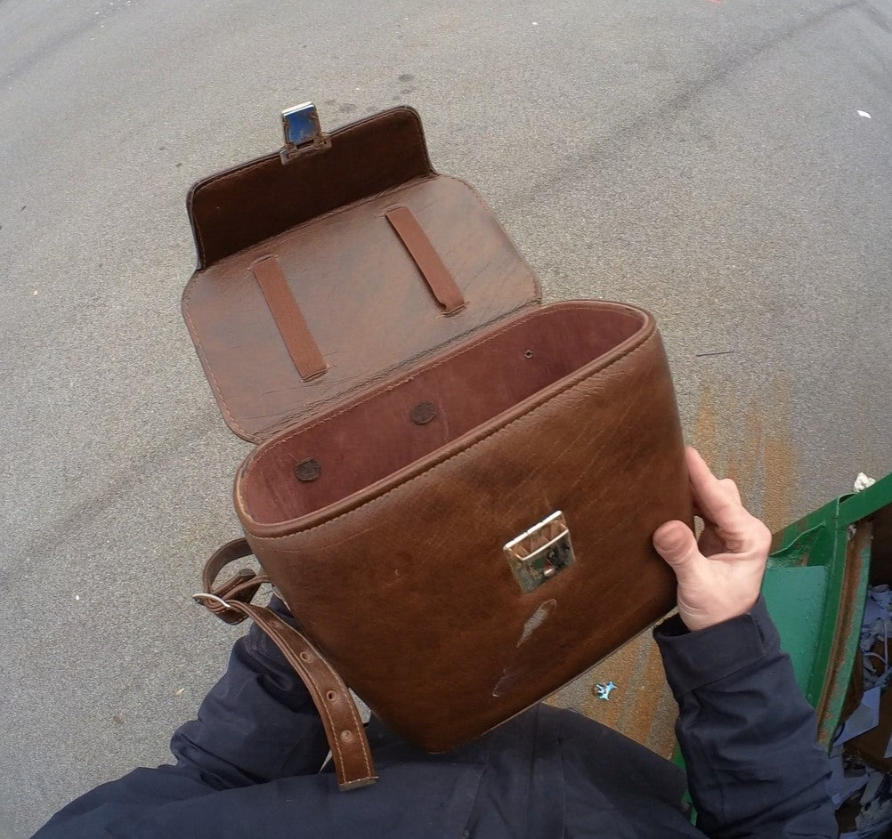 Leather Camera Bag + Canon Lense Carrier