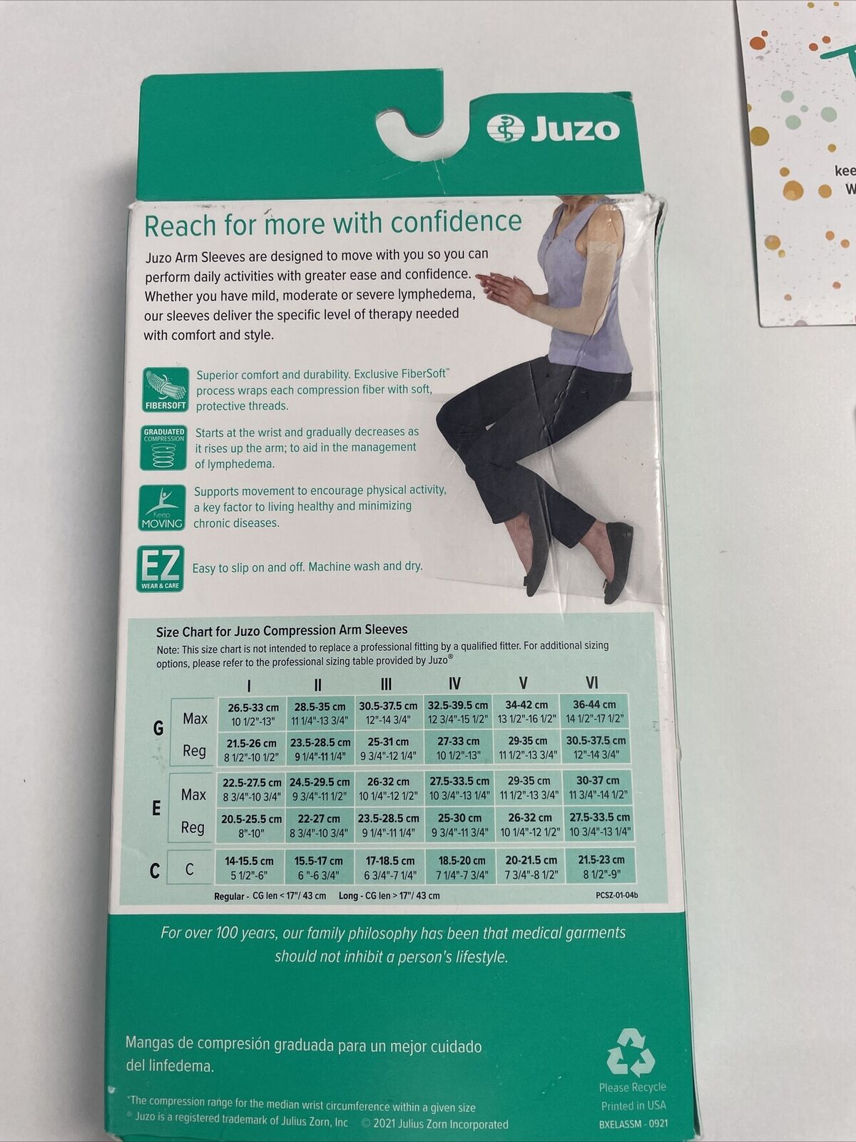 Juzo Soft 2001 20-30mmhg Standard Armsleeve (Beige) Size4 IV Long Silicon - A6