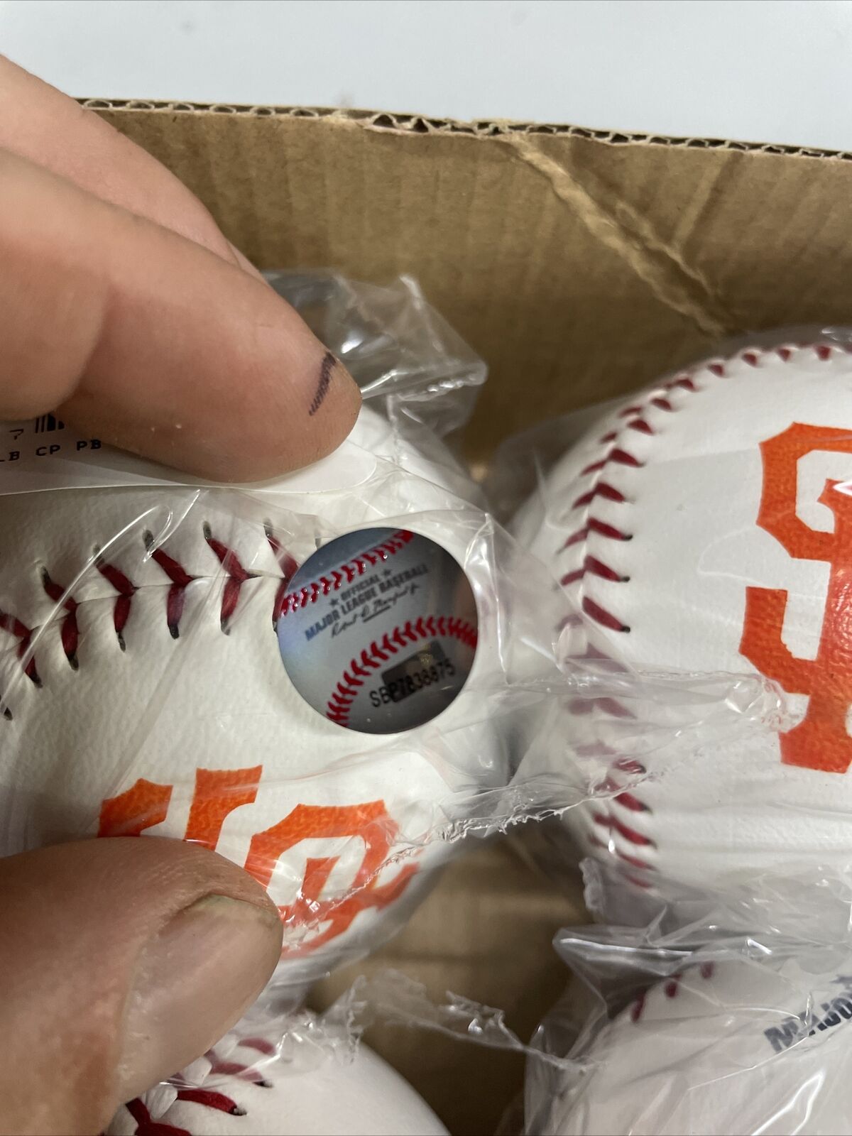 Lot Of 12 San Francisco Giants MLB Souvenir Leather Baseball Rawlings One Dozen