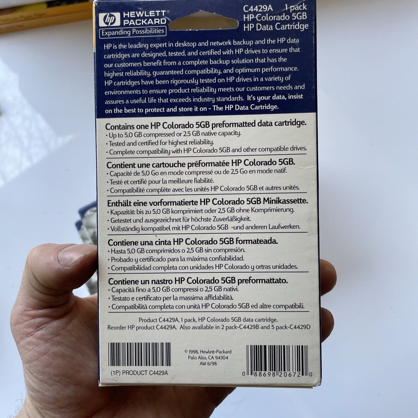 LOT OF 4 HP Hewlett Packard C4429A Travan 20GB Data Cartridge SEALED