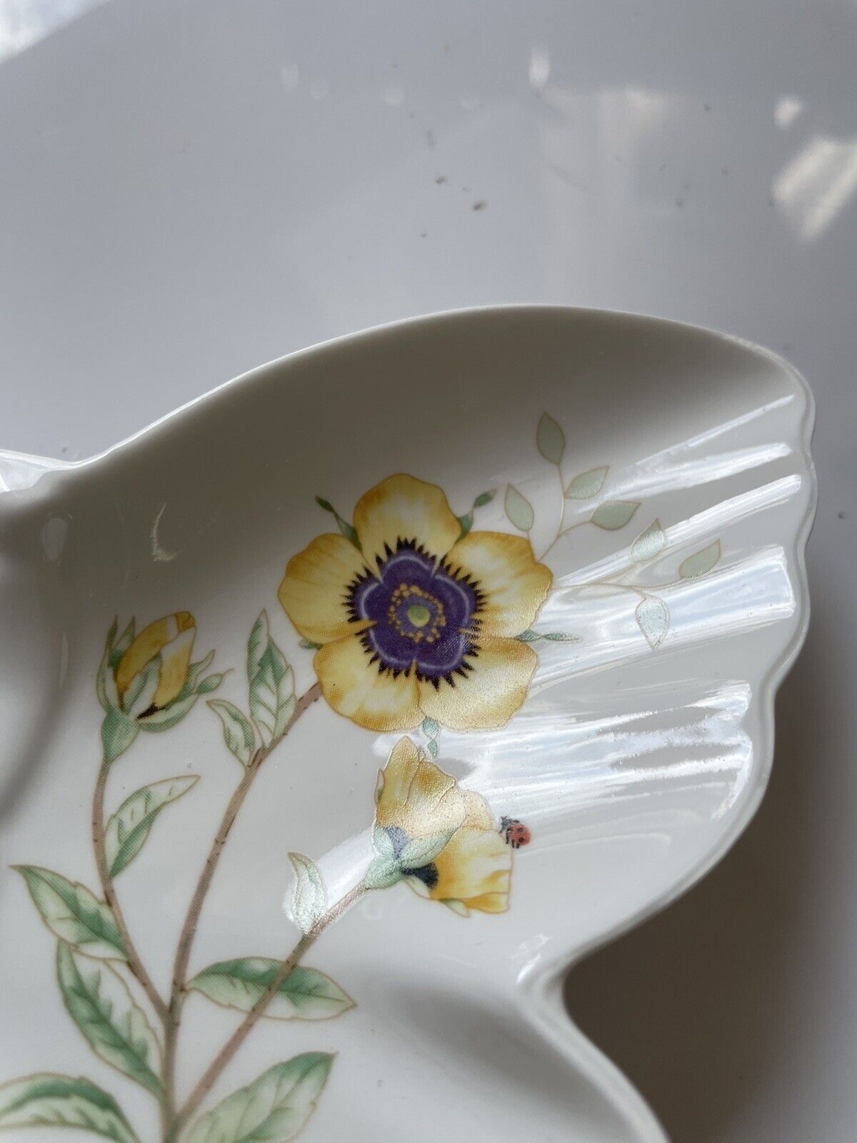 Lenox Butterfly Meadow soap dish - dragonfly - bee - flower - 760736