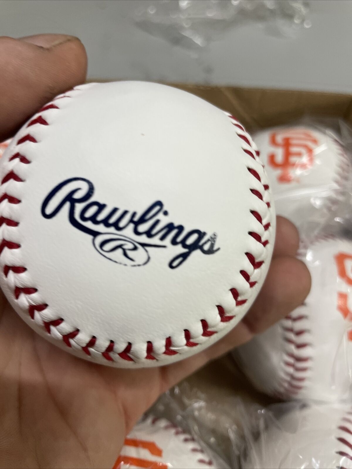 Lot Of 12 San Francisco Giants MLB Souvenir Leather Baseball Rawlings One Dozen