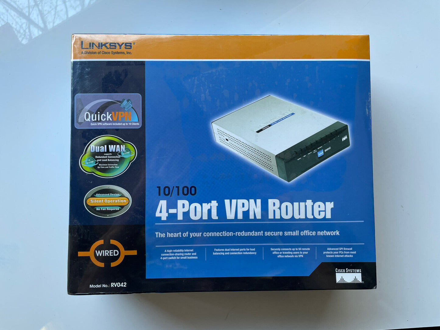Cisco LINKSYS RV042 4-Port Wired Small Office VPN Router, Dual WAN, NEW SEALED!