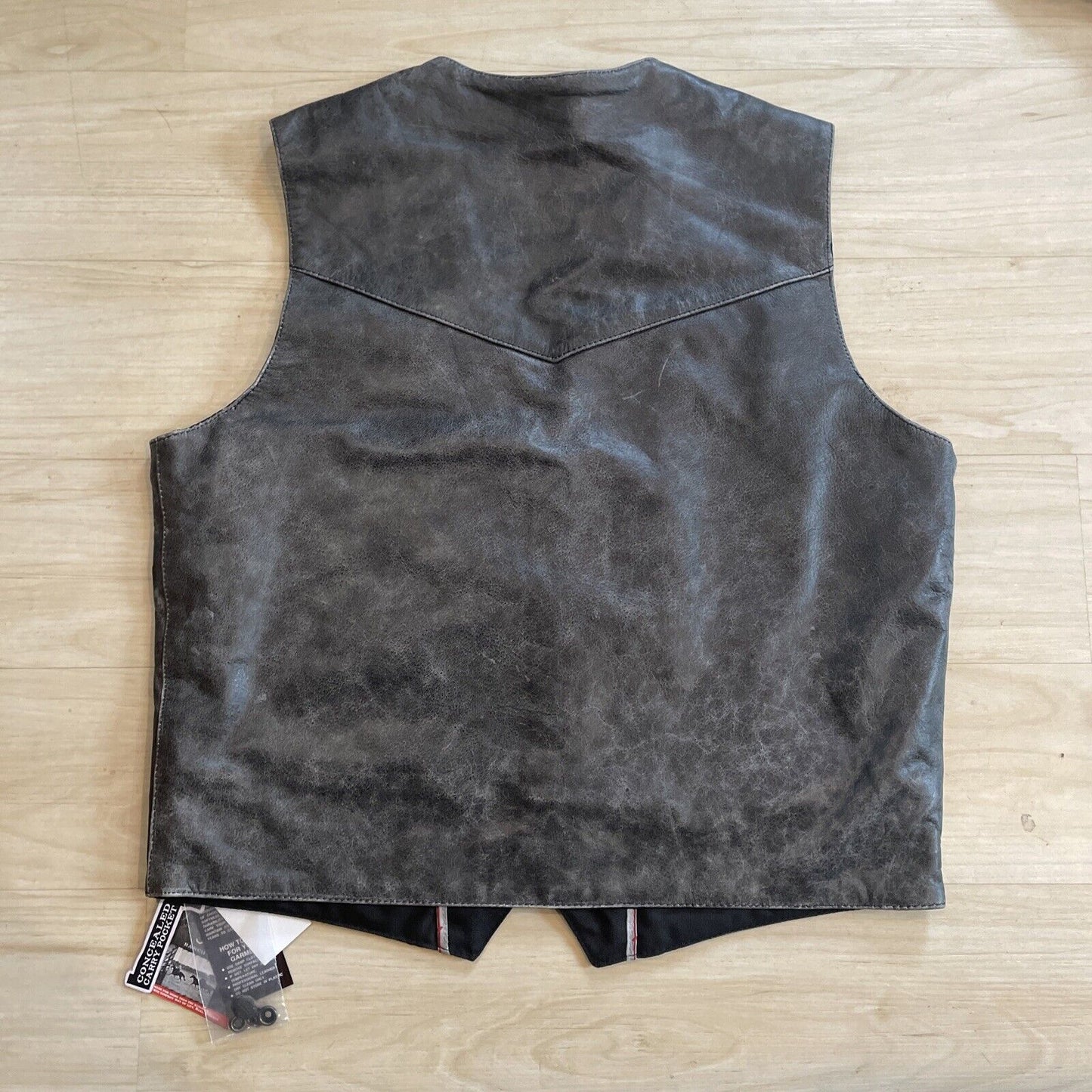 STS Ranchwear Men's Antique Leather Chisum Vest - STS3642 MEDIUM