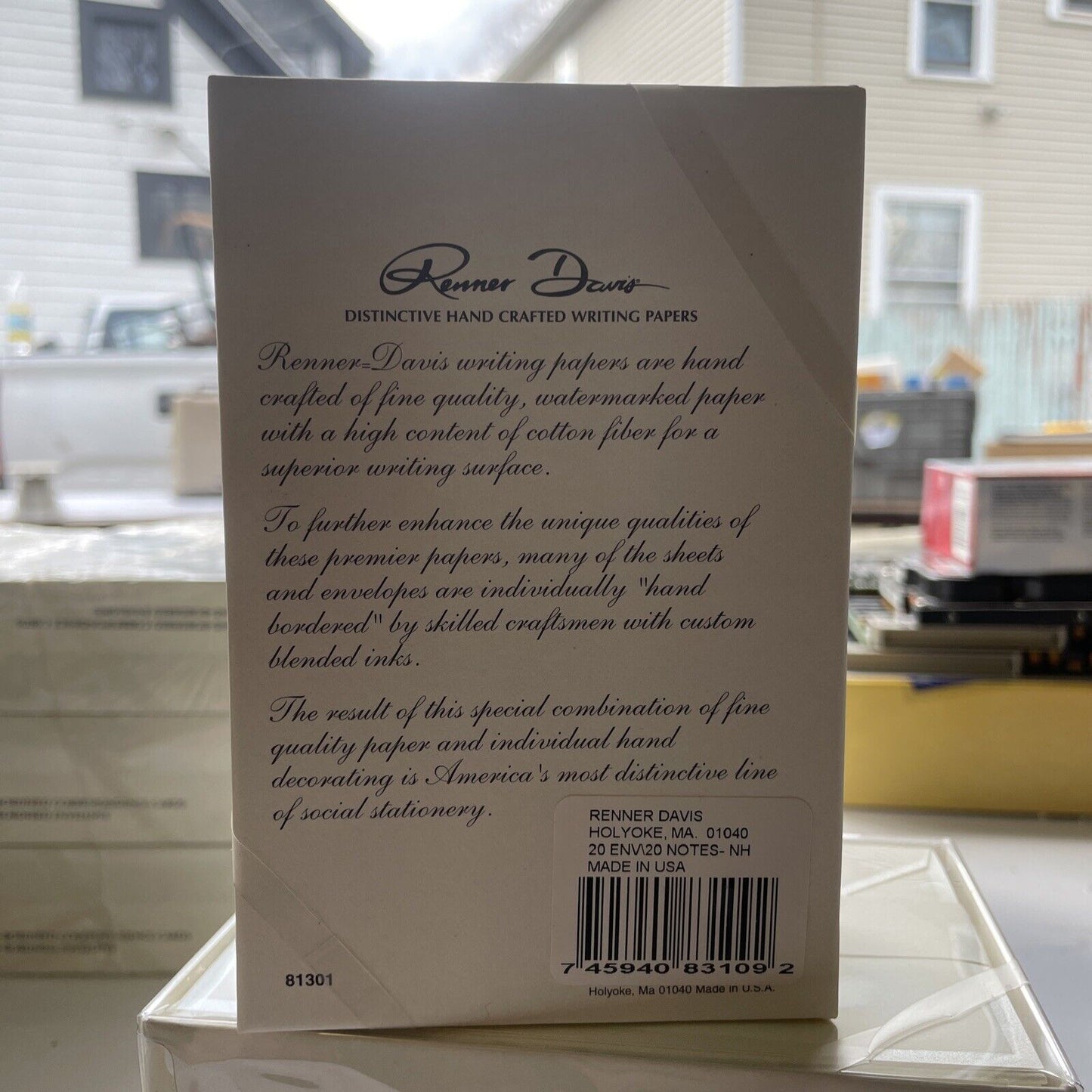 Lot Of 3 RENNER DAVIS Stationary 20 Handcrafted Cards & Envelopes 5-1/2x3-1/2”