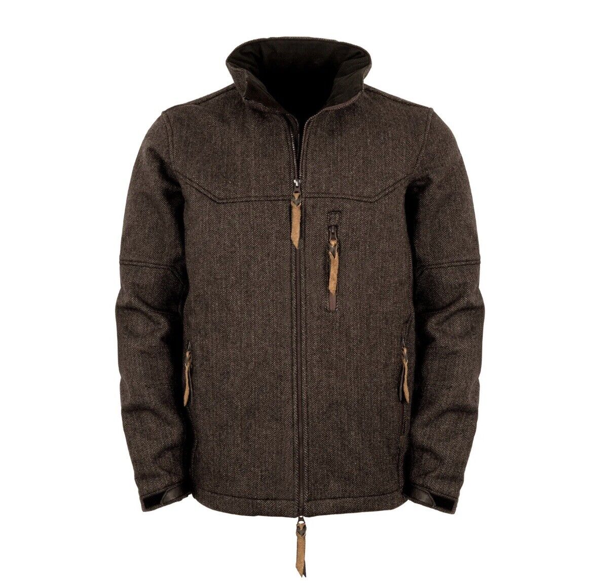 STS Ranchwear Mens Stone Wool Jacket Chocolate Field