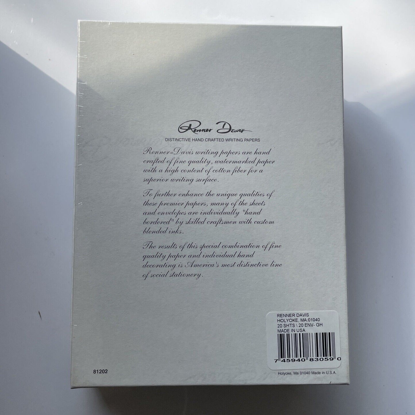 Lot Of 3 RENNER DAVIS Stationary 20 Hand Bordered Sheets & Envelopes 7-3/4x5-3/4