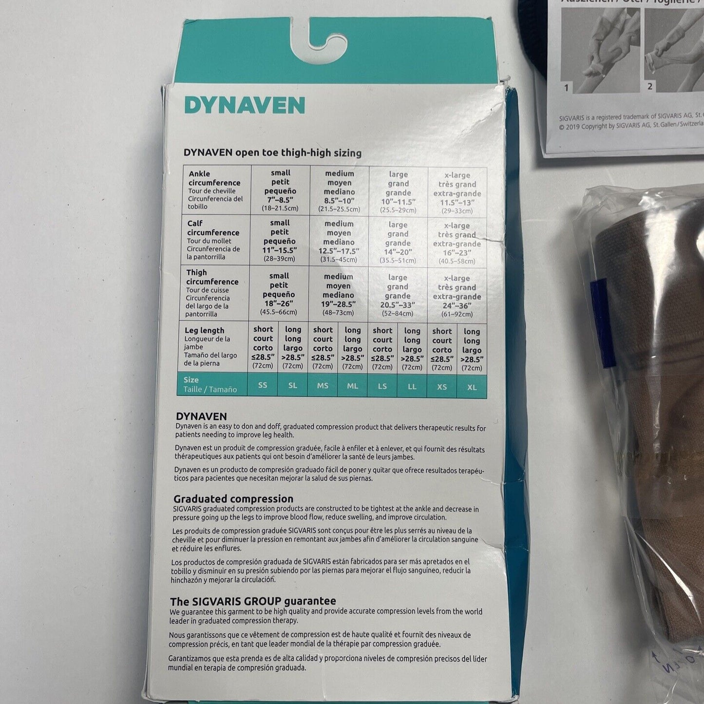 Sigvaris 972N Dynaven Closed Toe Thigh High Compression Stockings Size SS B4
