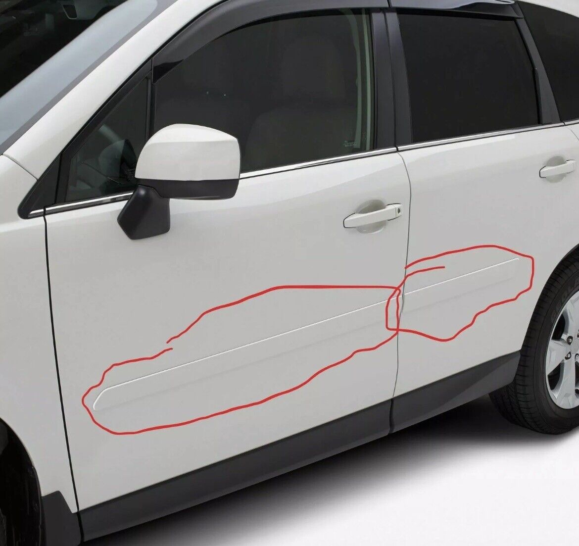 2020-2022 Outback & Legacy SUBARU BODY SIDE MOLDINGS 4 SET crystal White Pearl