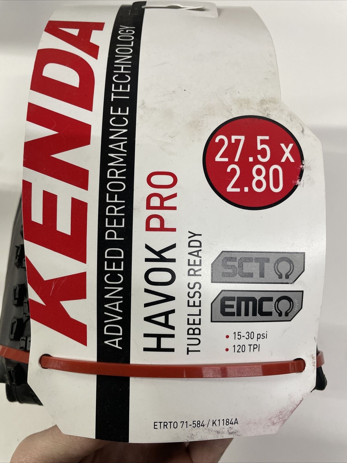 Kenda Havok Sport Bike Tire 27.5"x2.8 MTB Knobby K1184A Loose Dirt Free Shipping