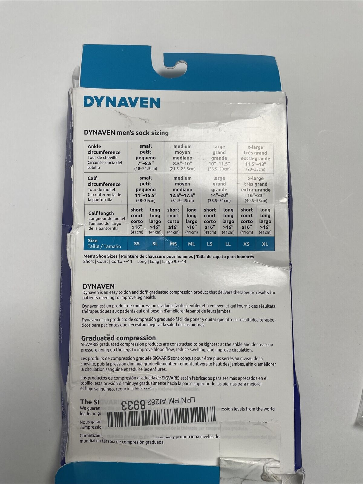 Sigvaris 920 Dynaven Series 20-30 mmHg Men's Closed Toe Knee Highs 922C Black B2