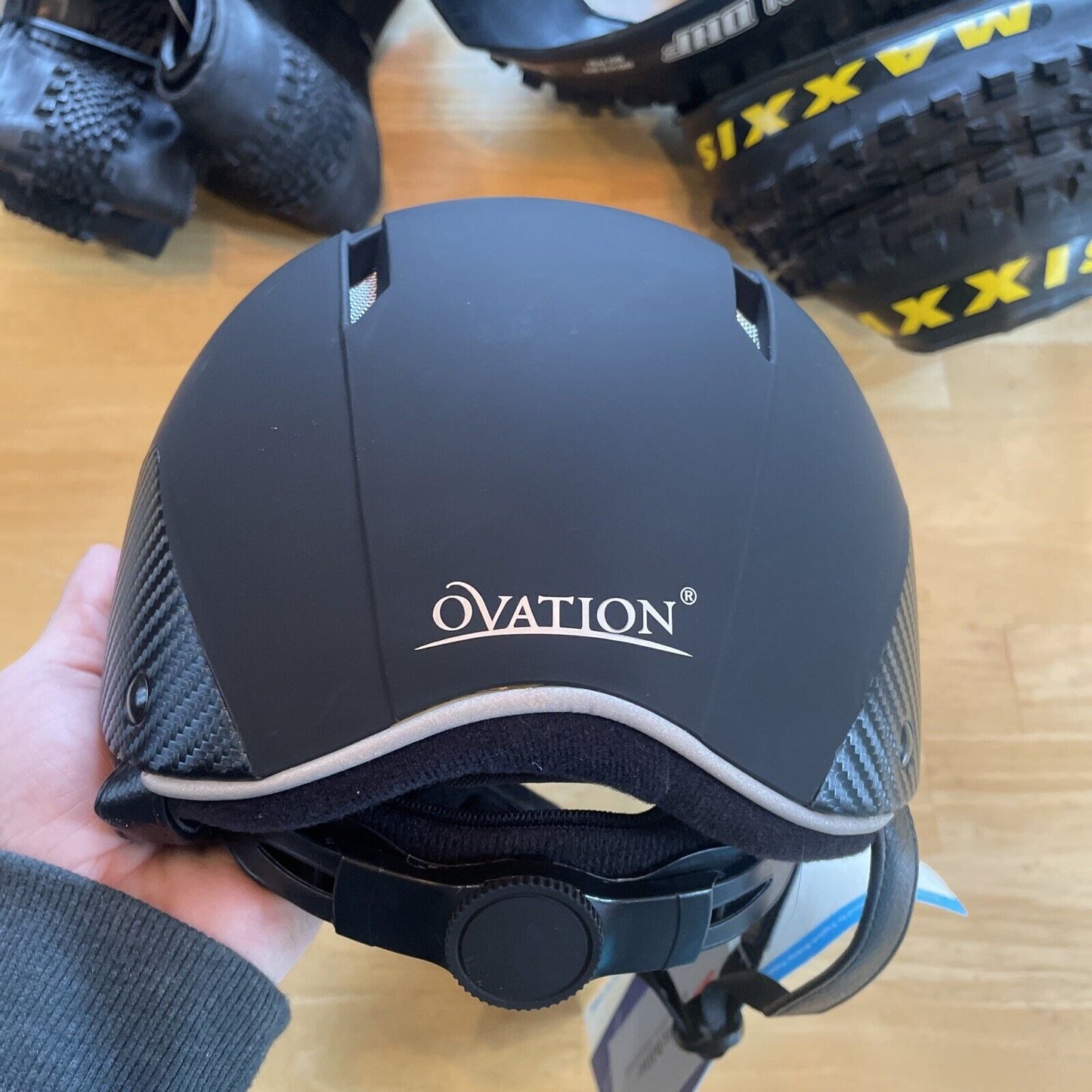 Ovation ASTM F1163-15 487585 Unisex Riding Helmet Size M/L 57-61cm Black SEEDESC