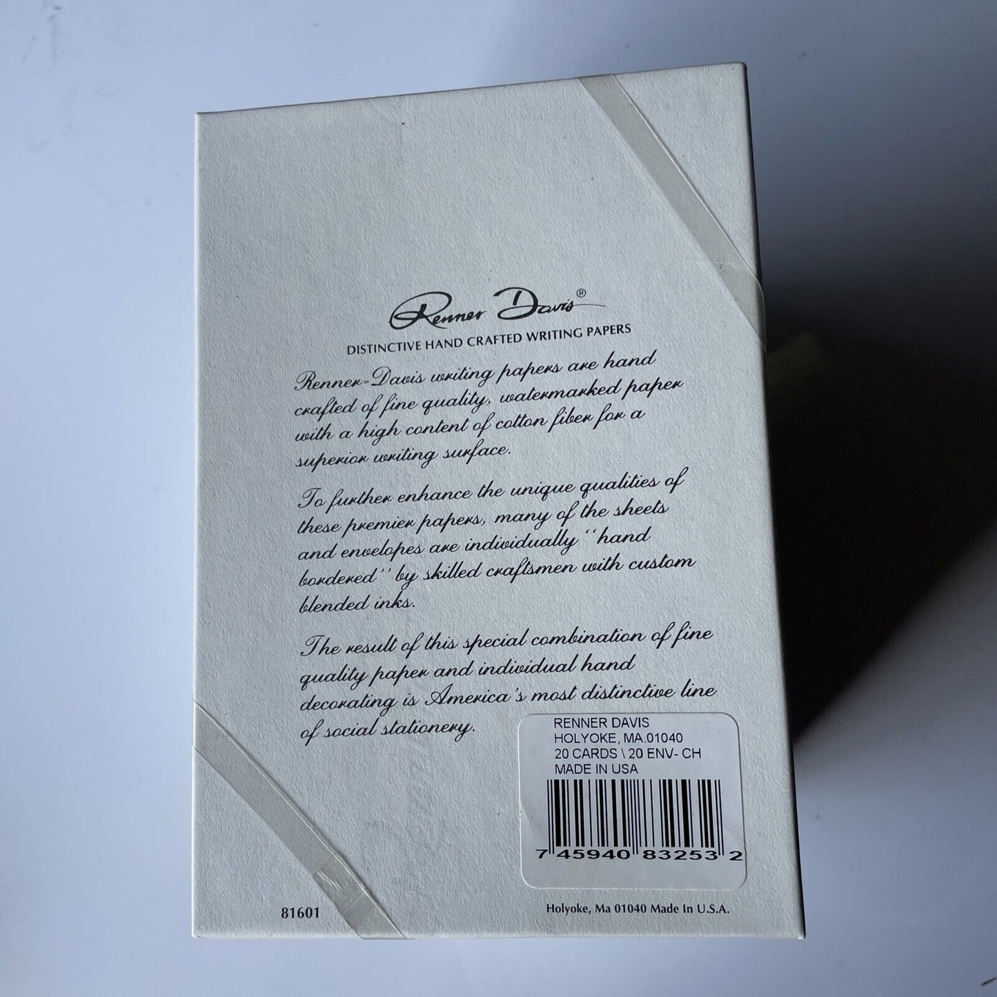 Lot Of 3 RENNER DAVIS Stationary 20 Handcrafted Cards & Envelopes 6-1/4x4-1/4”