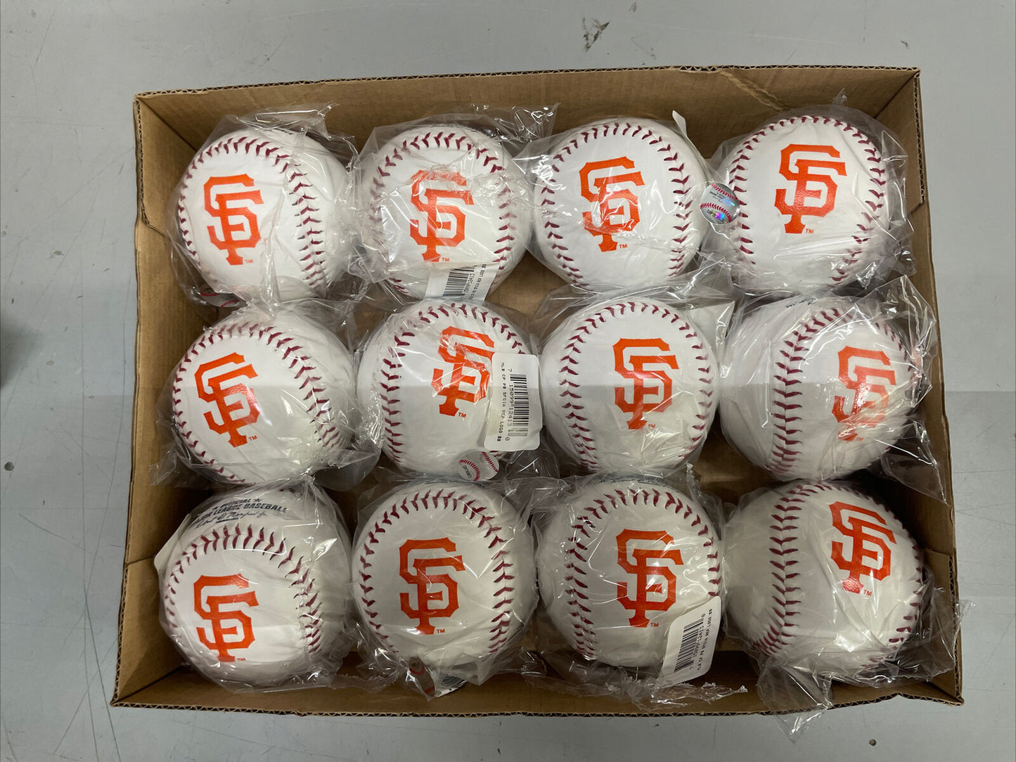 Lot Of 12 San Francisco Giants MLB Souvenir Leather Baseball Rawlings One Dozen