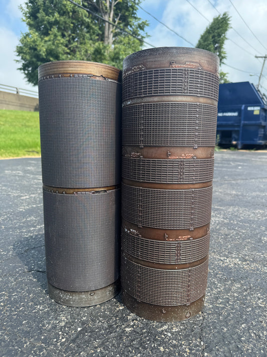 Metal Print Cylinders 7-3/8” Diam. - Lot of 4 Pieces