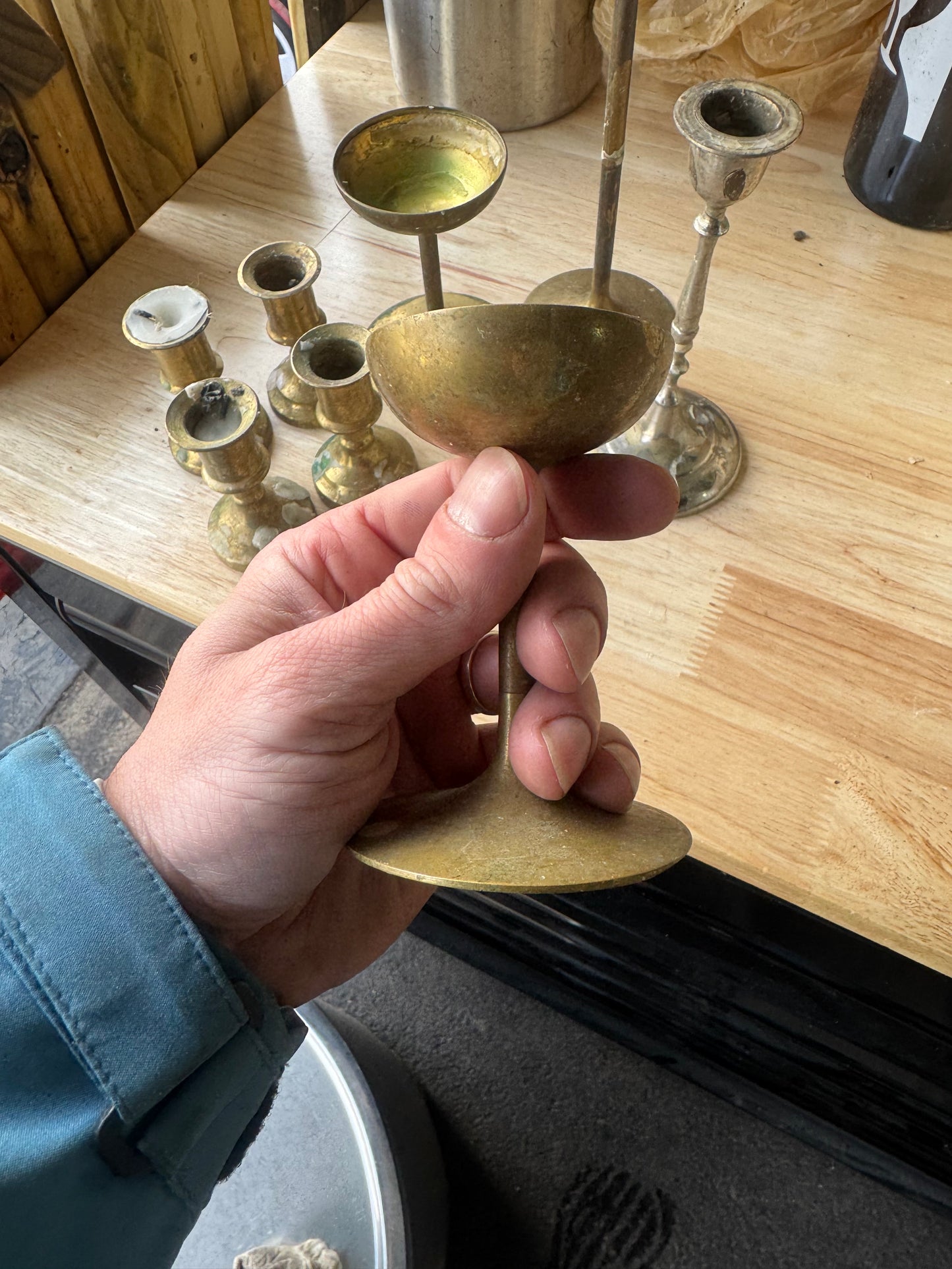 Copper Candle Holders, Lot of 8