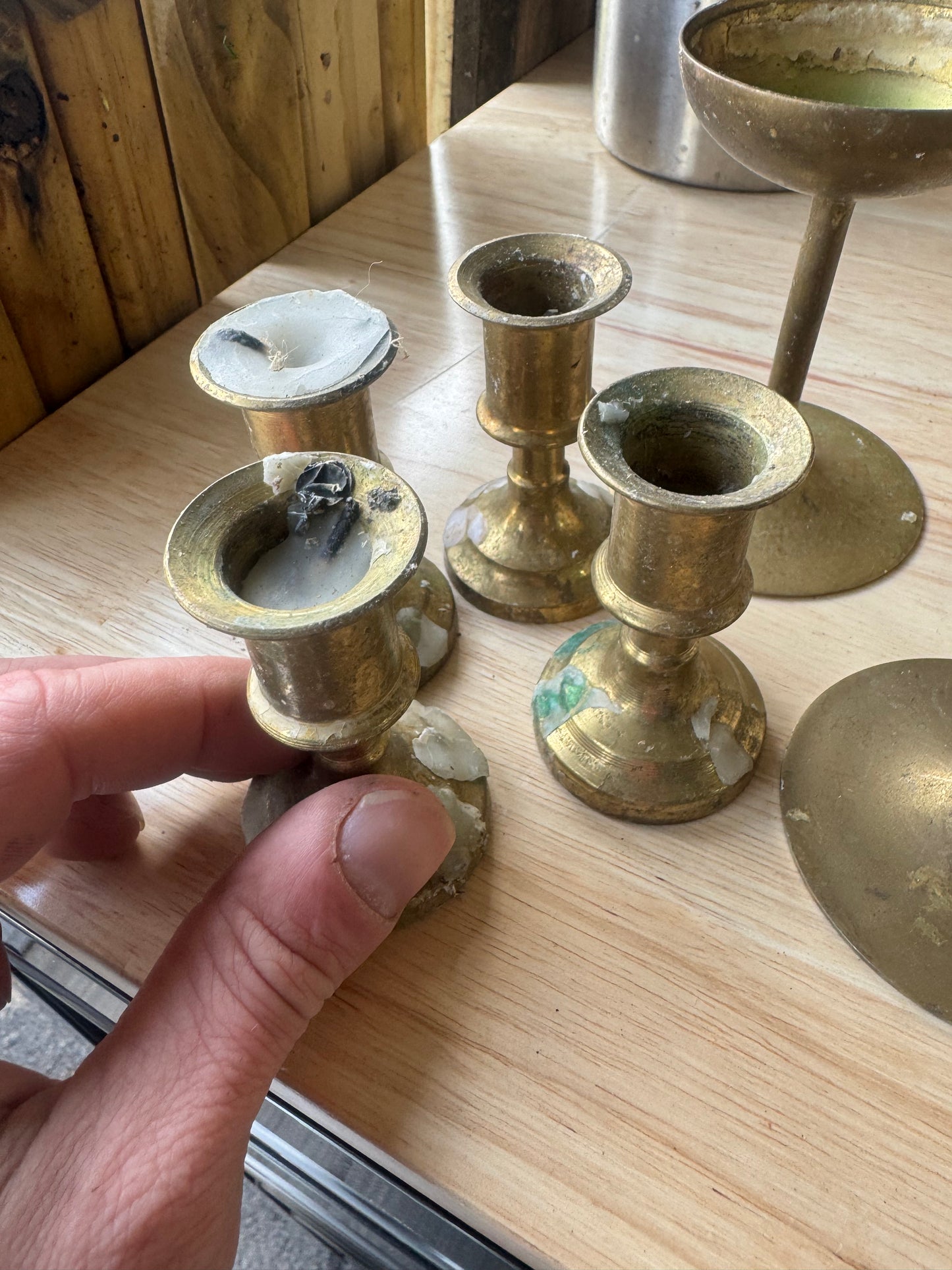 Copper Candle Holders, Lot of 8