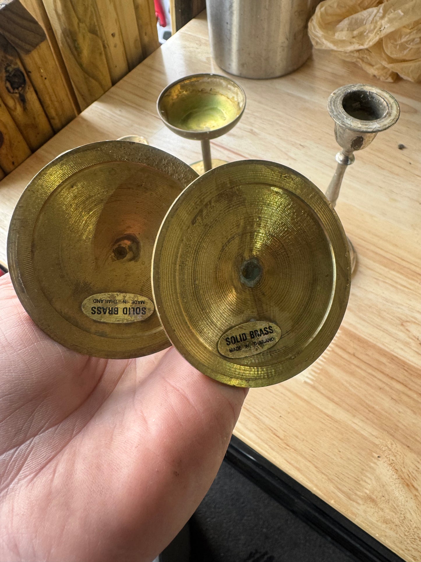Copper Candle Holders, Lot of 8