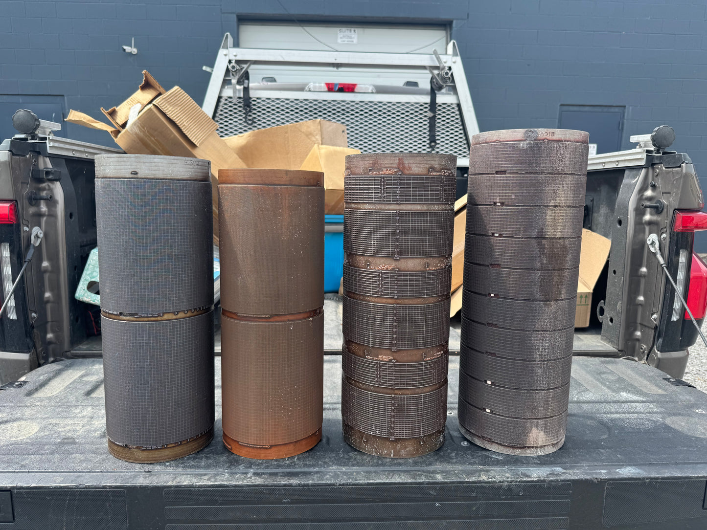 Metal Print Cylinders 7-3/8” Diam. - Lot of 4 Pieces