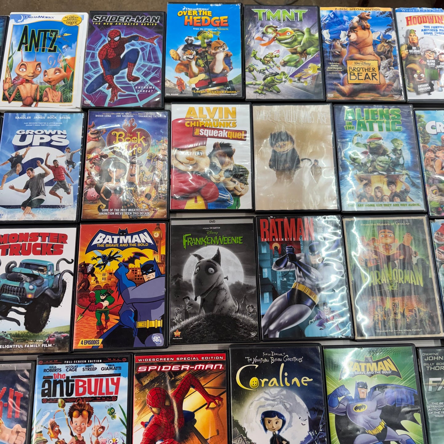 Media Lot, 41 dvds, video games, and CDs