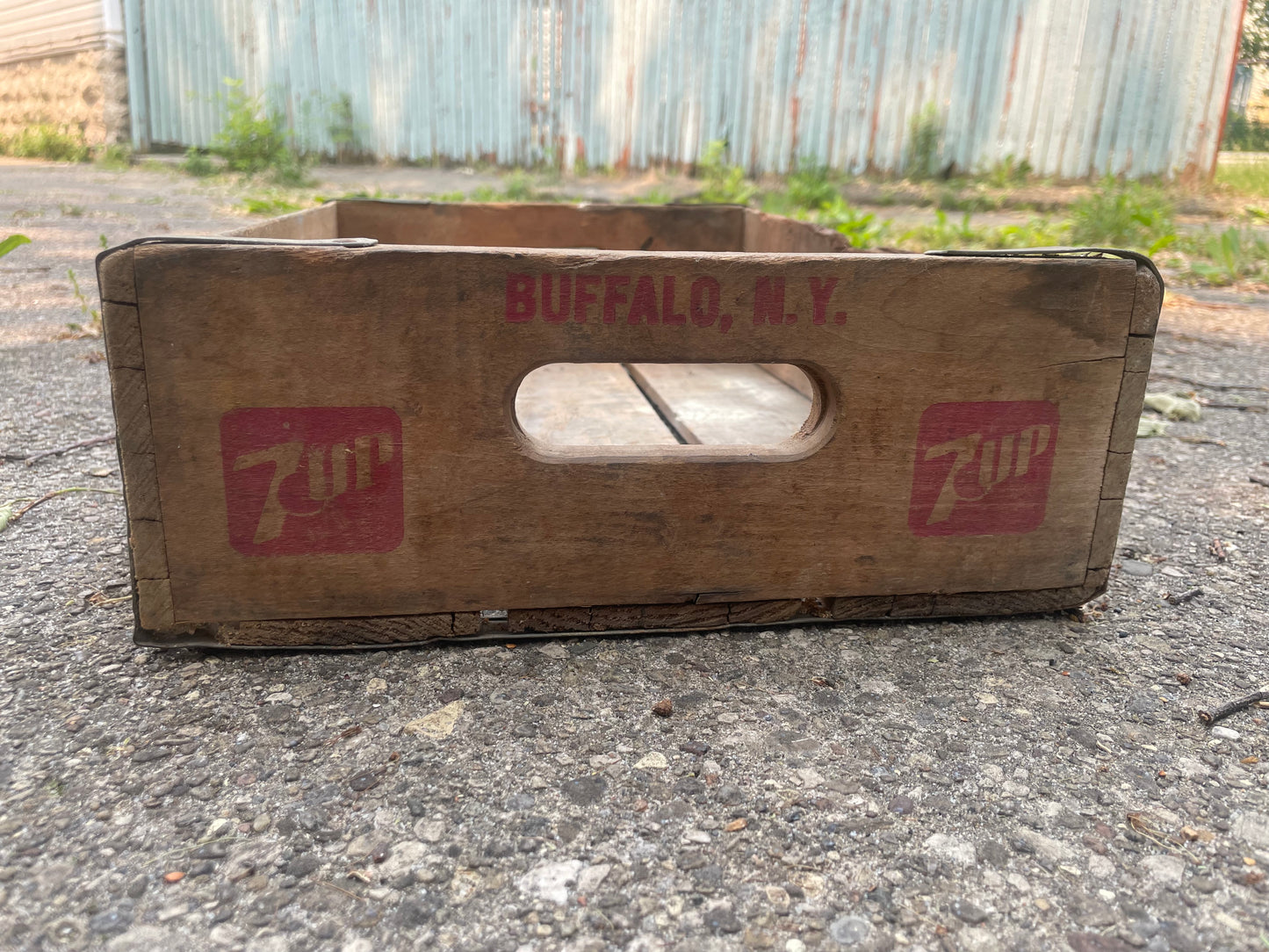 7-UP Vintage Bottle Crate Box