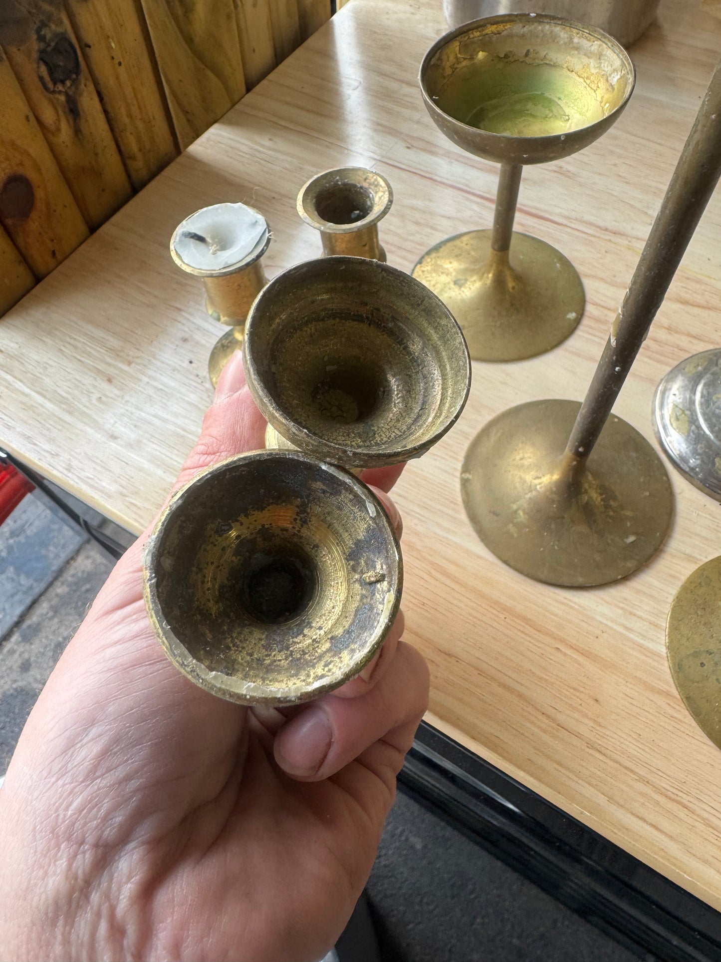 Copper Candle Holders, Lot of 8