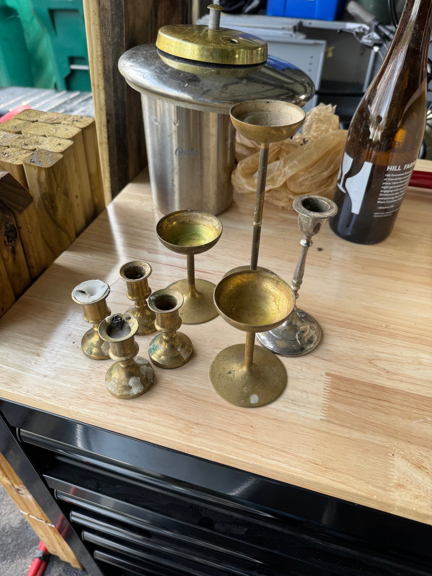 Copper Candle Holders, Lot of 8