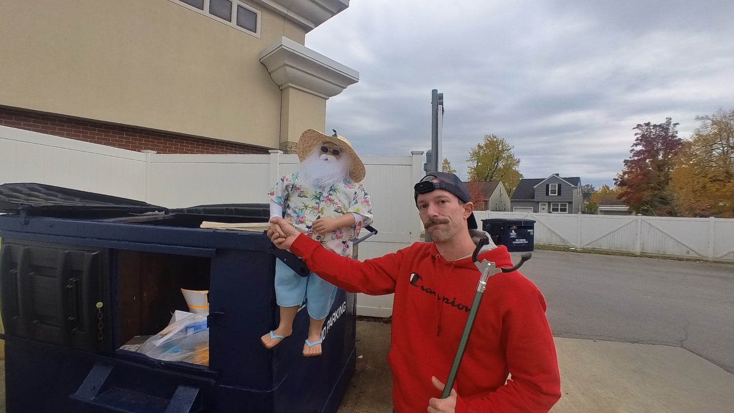 Hawaiian Dumpster Santa