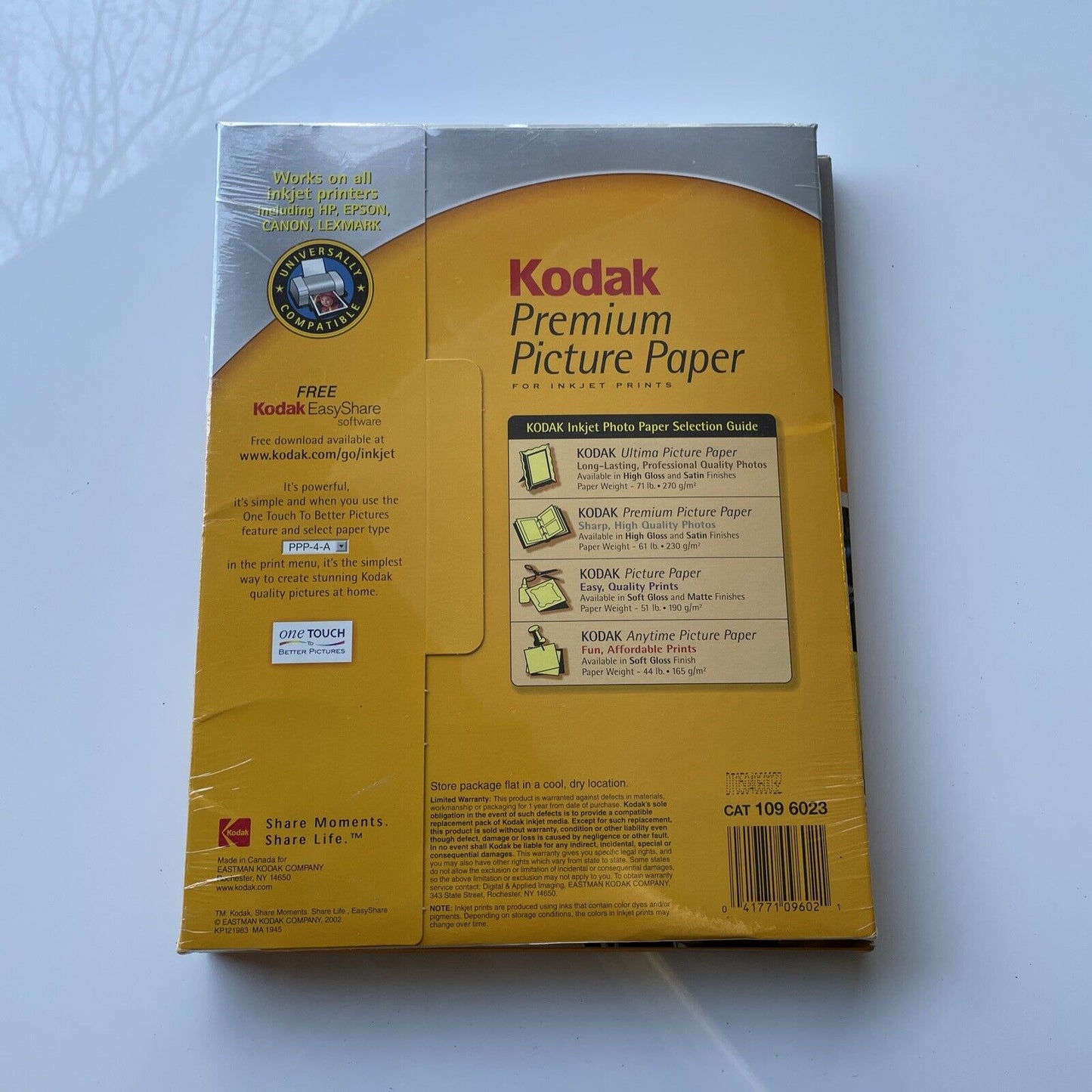 Lot Of 2 Kodak Premium Picture Paper for Inkjet 8 1/2 X 11 High Gloss 50pc Pack