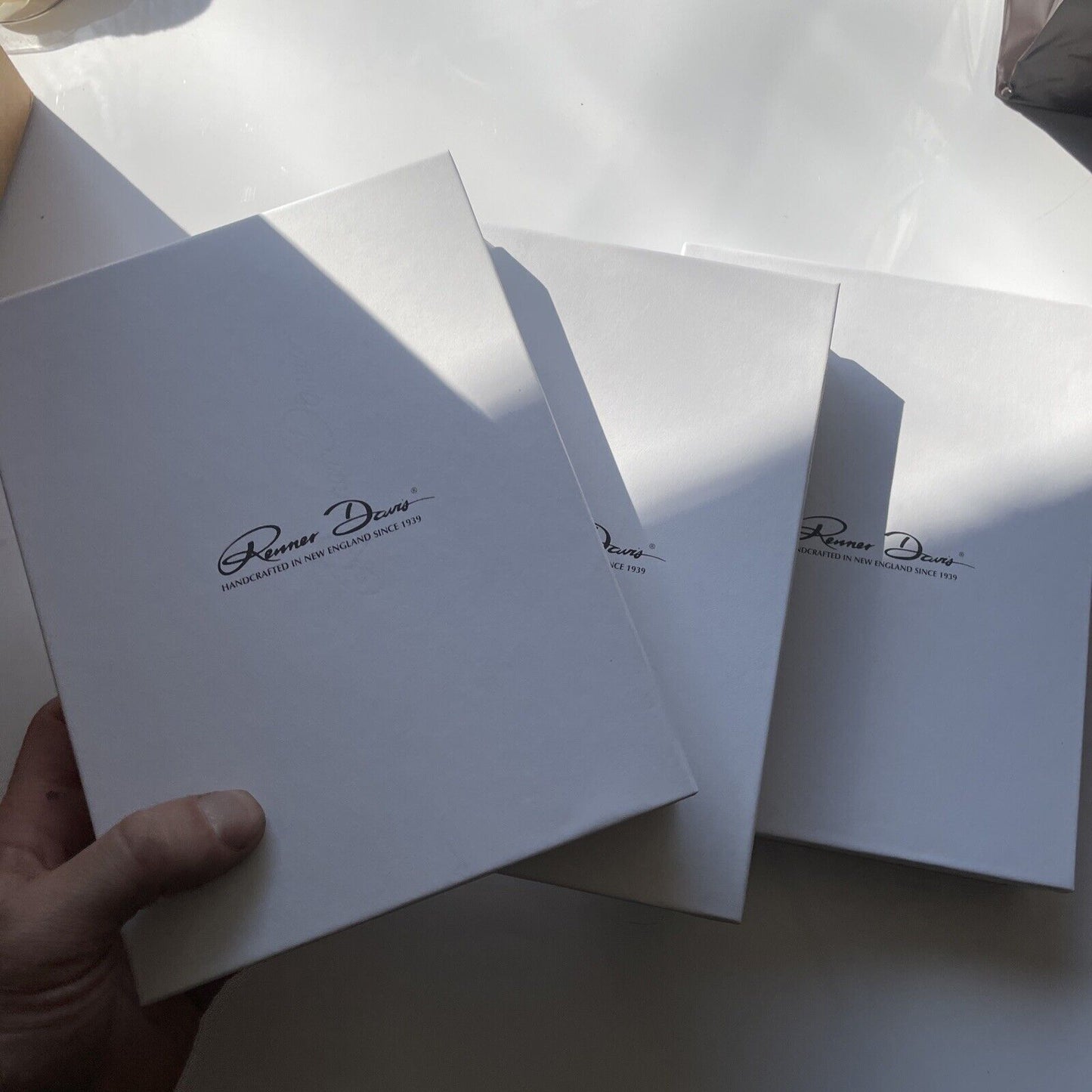 Lot Of 3 RENNER DAVIS Stationary 20 Hand Bordered Sheets & Envelopes 7-3/4x5-3/4