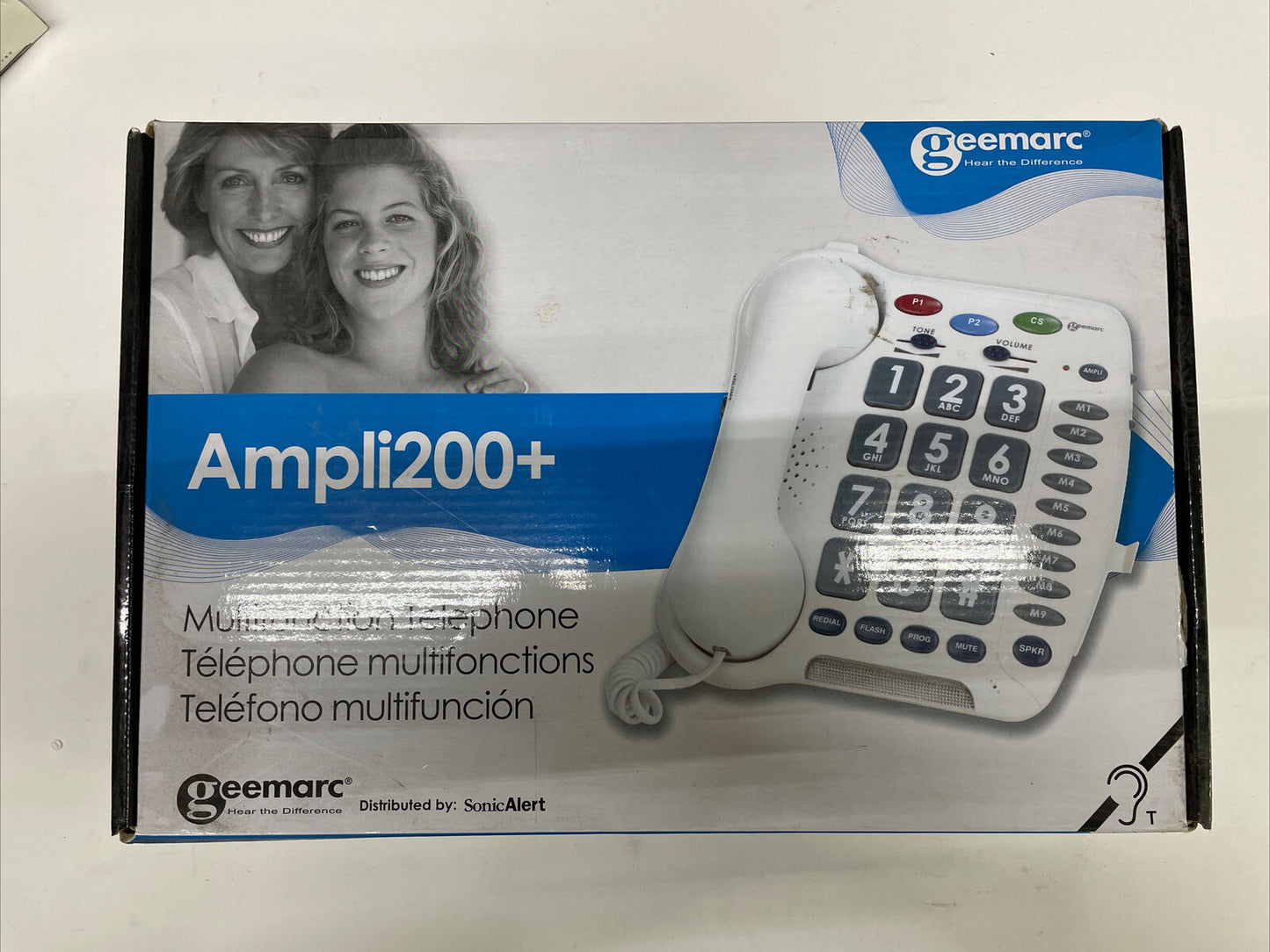 Geemarc Hearing Aid Compatible Amplified Corded Telephone (White) AMPLI200+