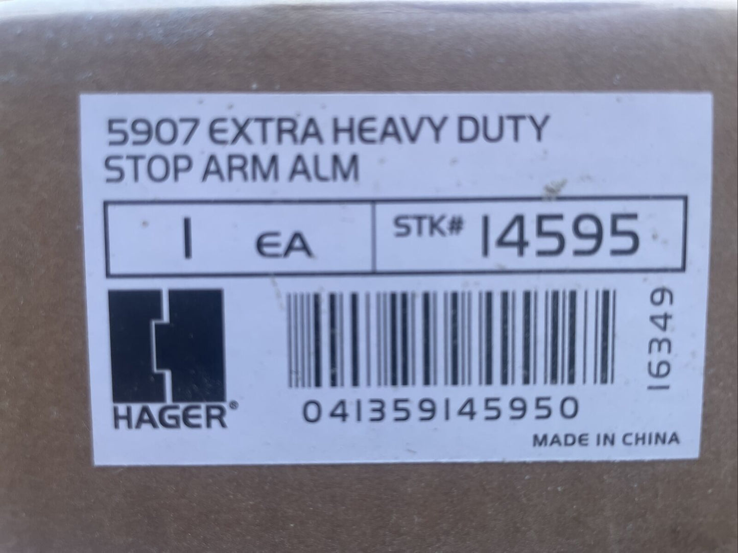 Hager 199866 5907 Aluminum EXTRA HEAVY DUTY STOP ARM 14595