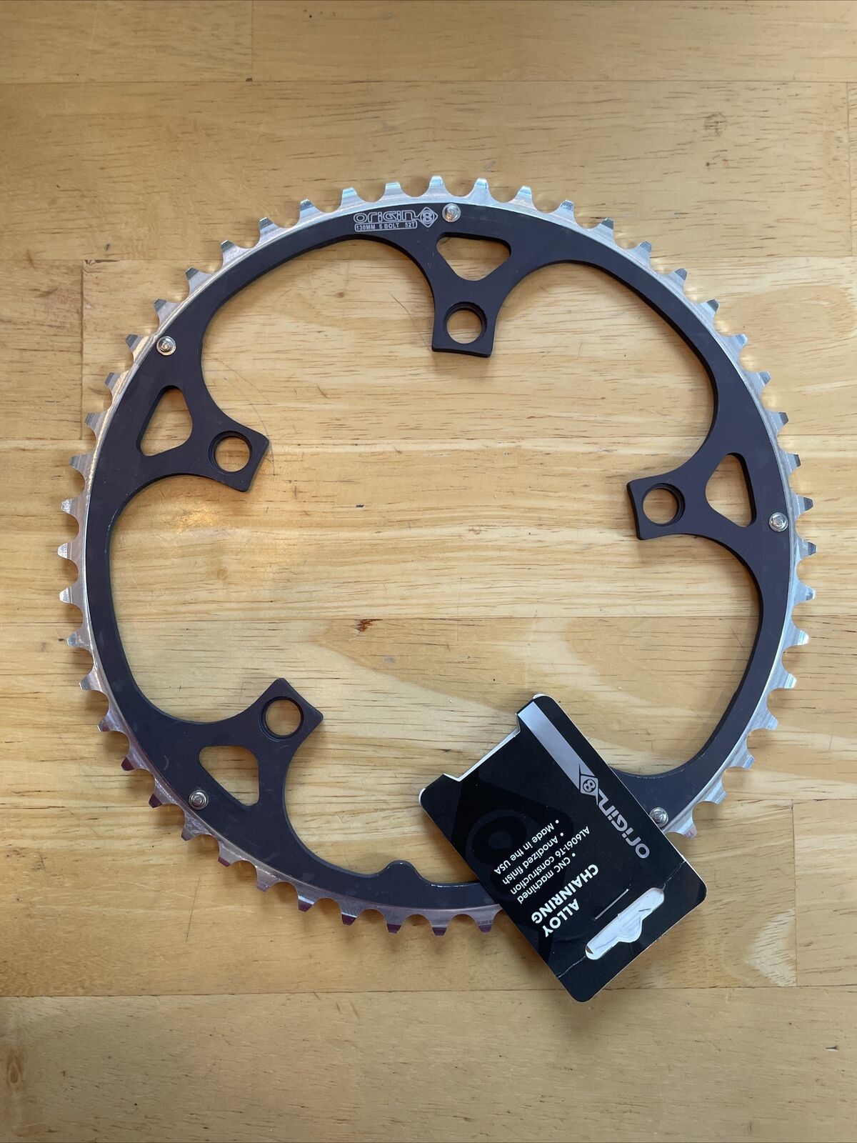Origin-8 Alloy Ramped Chainrings Chainring Or8 130mm 52t Ramped Bk/sl