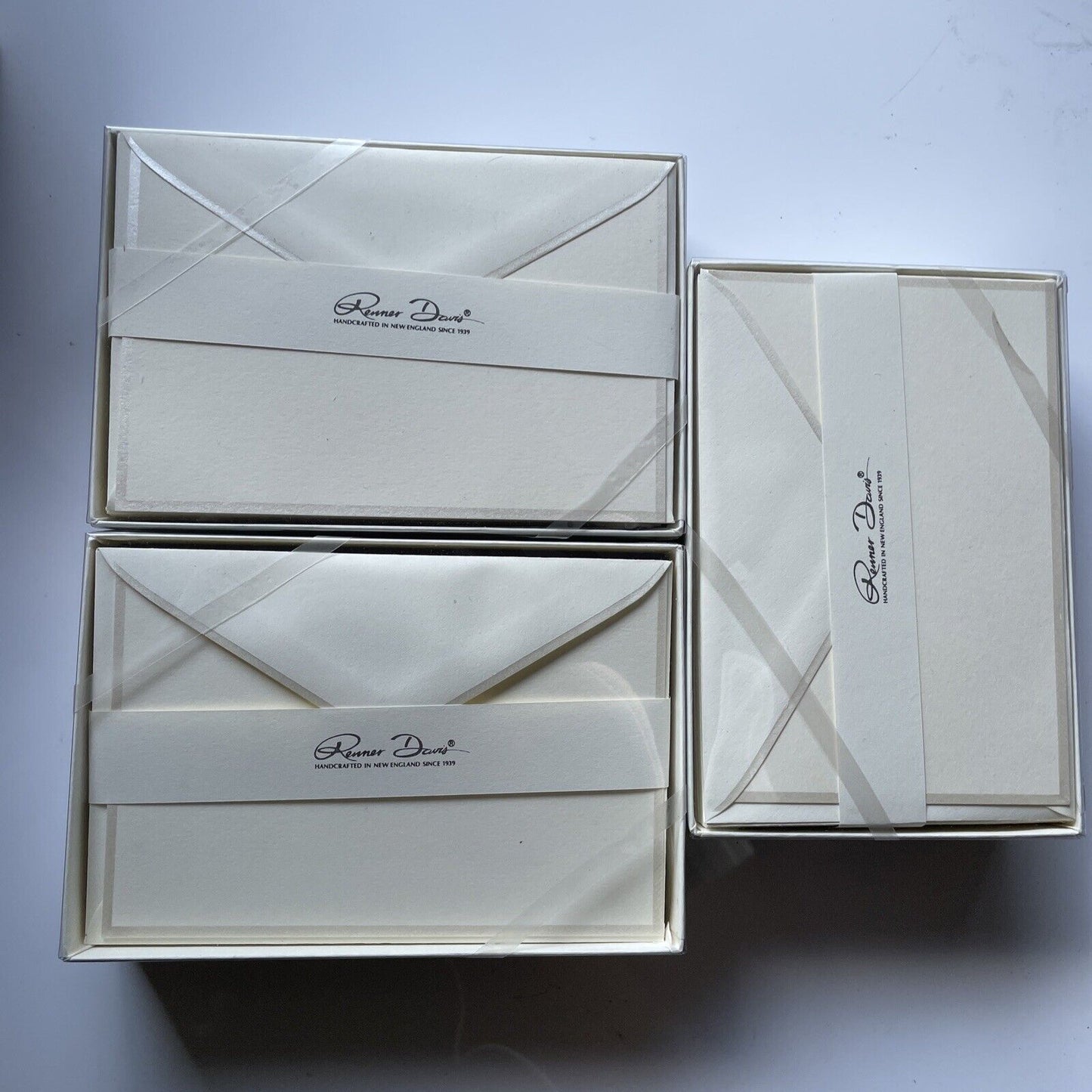 Lot Of 3 RENNER DAVIS Stationary 20 Handcrafted Cards & Envelopes 6-1/4x4-1/4”
