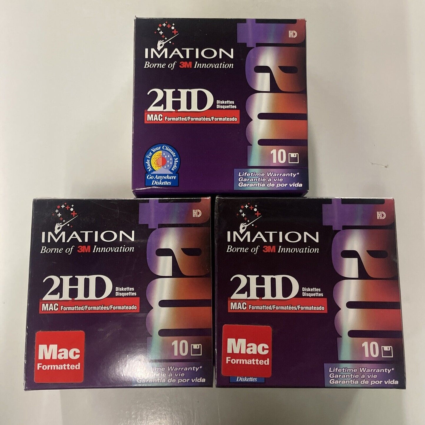 Lot Of 26 NEW Imation By 3M 12881 3.5in. Pack Floppy Disks Mac Formatted Sealed