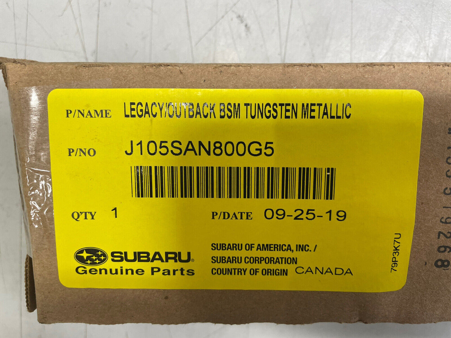 OEM Tungsten Metallic Body Side Molding Subaru Outback Legacy J105SAN800G5