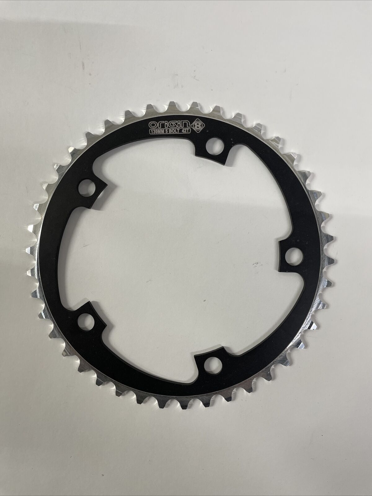 Origin8 Blade Chainring 42t 130 BCD 5-Bolt 8/9-Speed Aluminum Black Road MTB